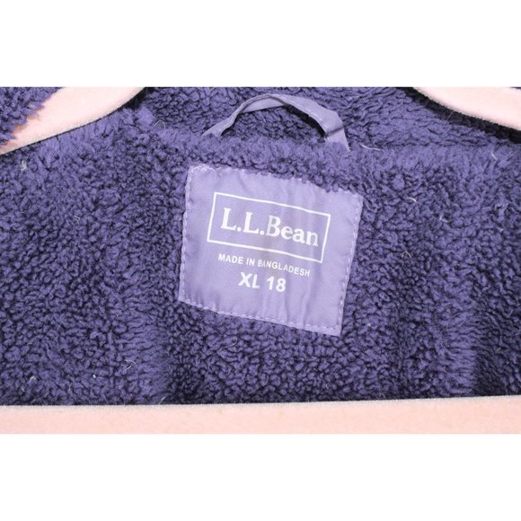 LL Bean Kids' Purple Polyester Downtek Quilted Down Cold Weather Jacket XL 18 - Picture 5 of 10